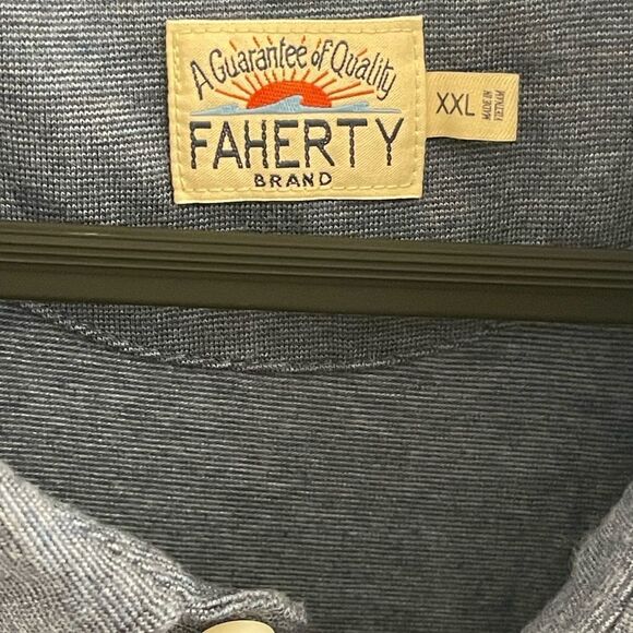 Faherty Classic Navy Polo Shirt - Picture 3 of 6